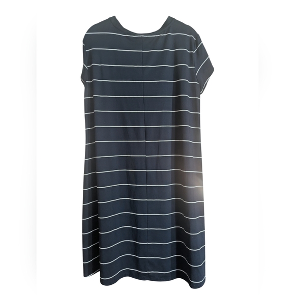 Market & Spruce Navy Striped V-Neck Pocket Dress XXL - Picture 6 of 7
